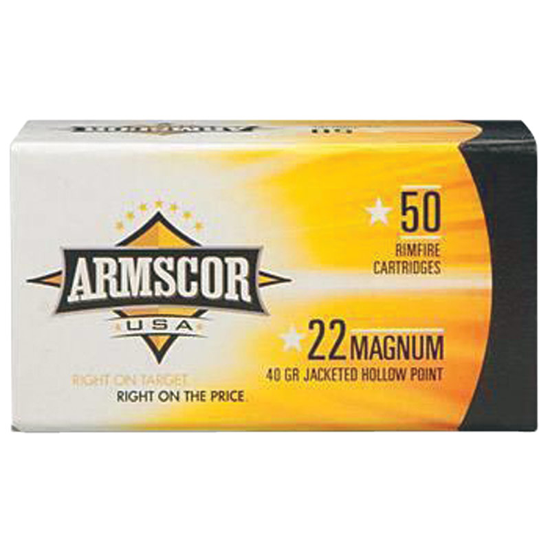 Armscor 50 Ct. 22 Mag 40 Gr. JHP Rimfire Cartridges - Gebo's