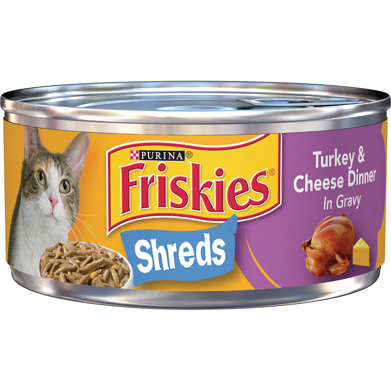 5.5 Oz. Purina Friskies Shreds Turkey & Cheese Dinner Cat Food - Gebo's