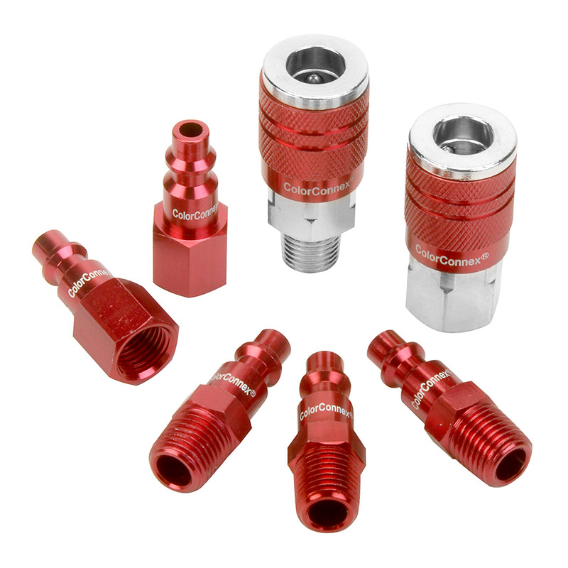 7 Pc. ColorConnex Red Coupler & Plug Kit - Gebo's