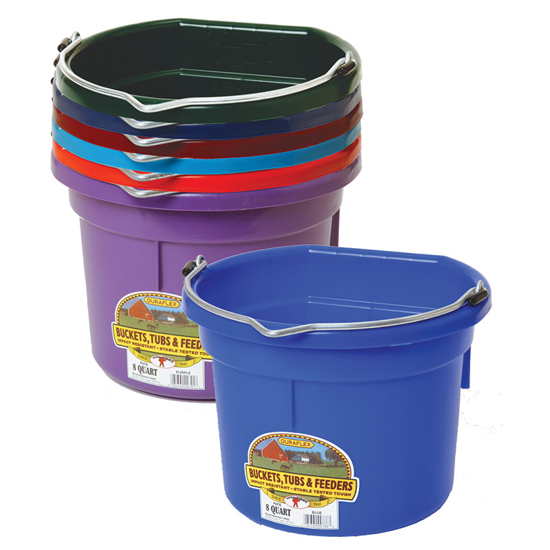 8 Qt. Little Giant Flat Back Plastic Bucket - Gebo's