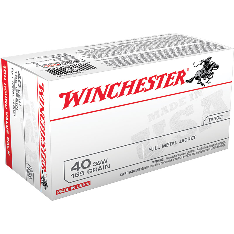 Winchester 40 S&W 165 Gr. FMJ Ammo - Gebo's